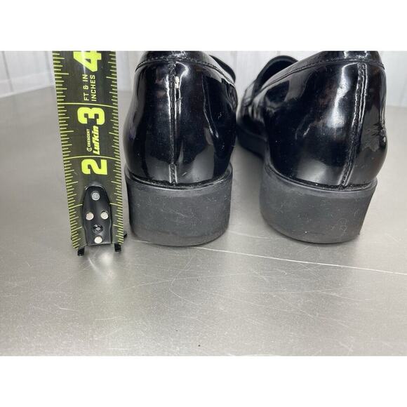 La Canadienne Halle Black Patent Leather Waterproof Penny Loafer Platform 9.5 - Picture 6 of 7